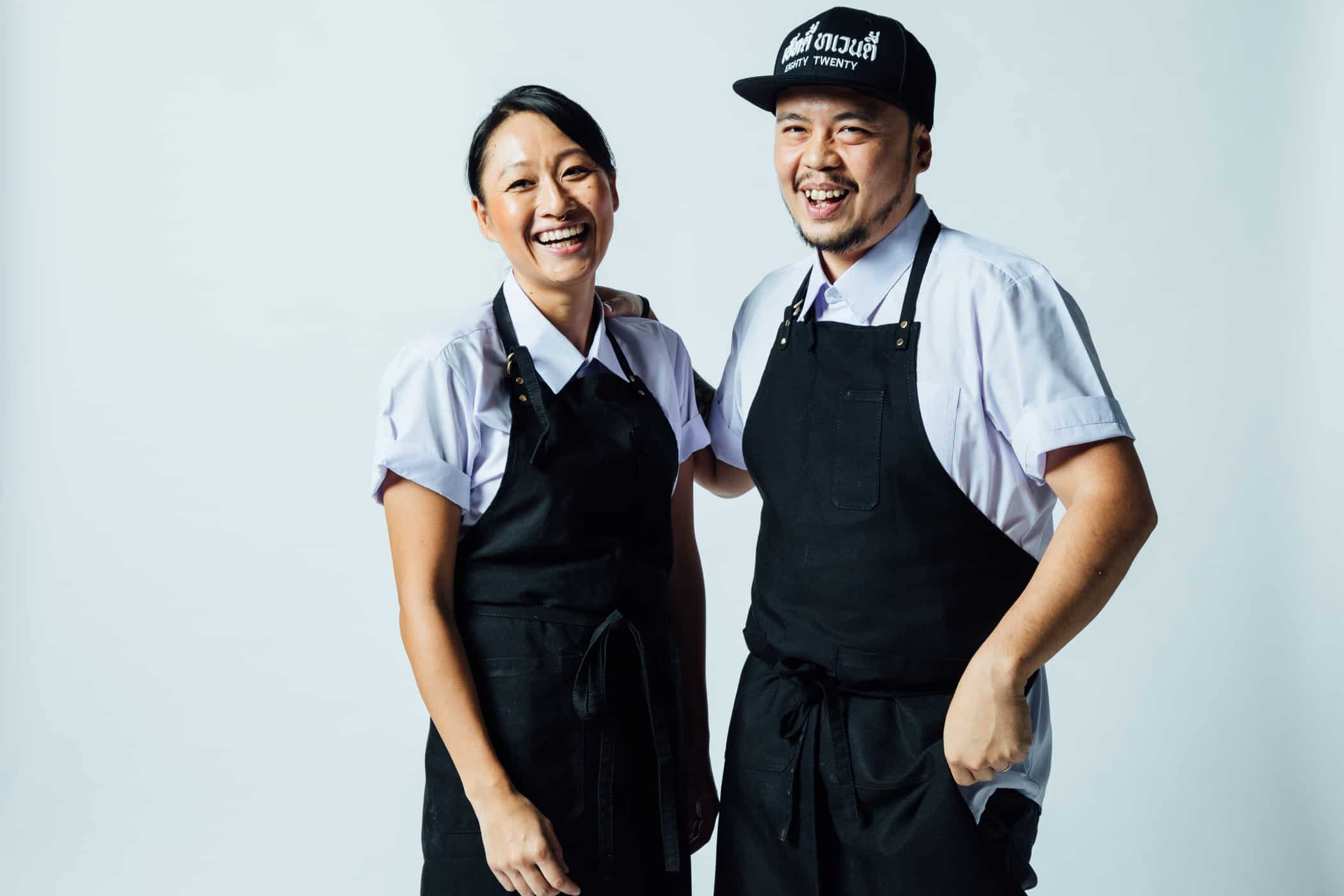 Husband and wife duo Chef Joe and Chef Saki of 80/20 BKK