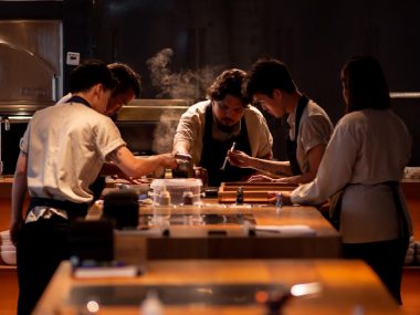 Chef Darren Teoh with his team