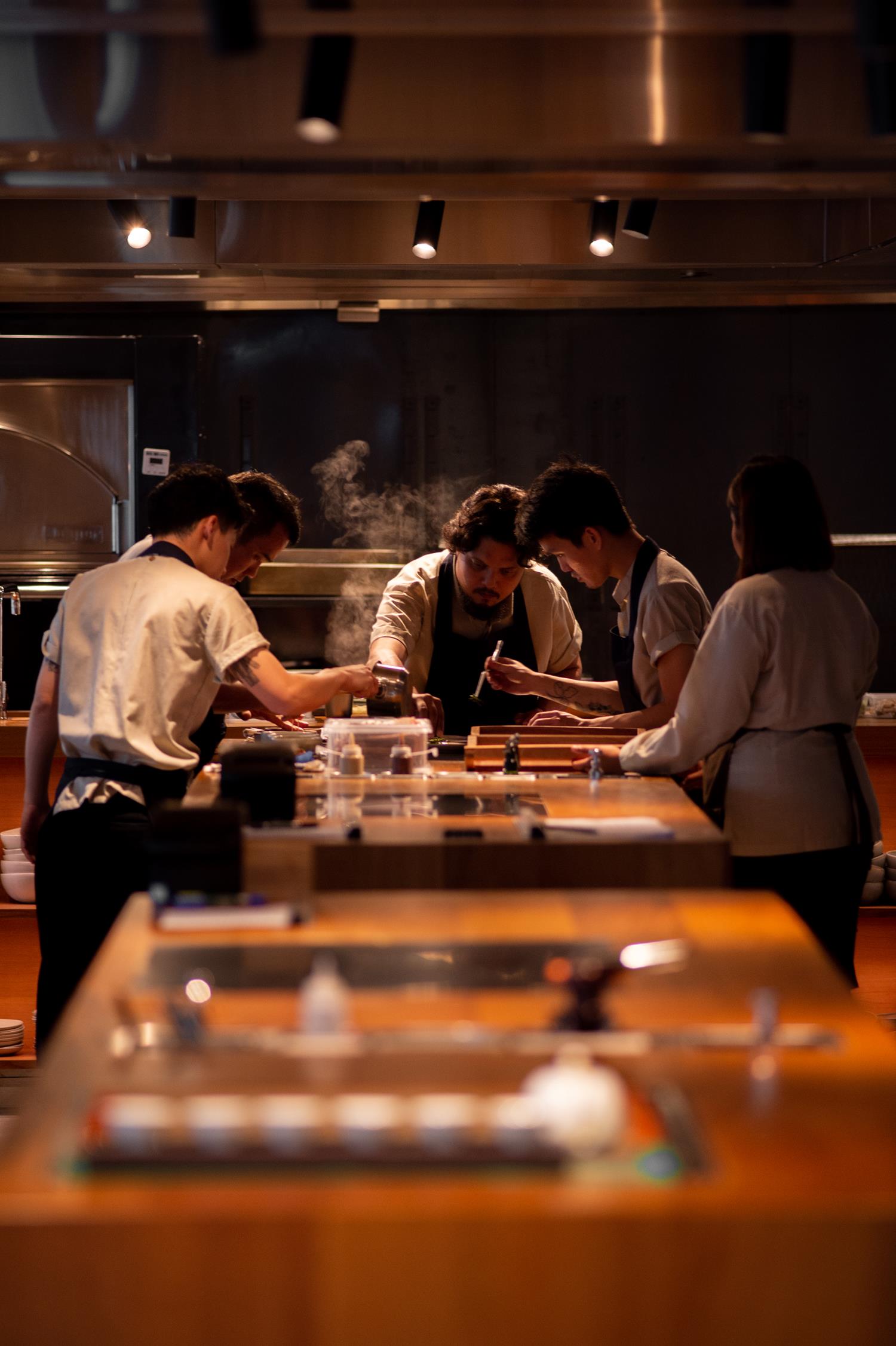 Chef Darren Teoh with his team